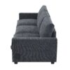 Sectional With Bluetooth Speaker Comfy Cloud Couch Set With Drop Down Table Cup Holders, USB Charger Storage Armrest Wide Seat Sofa - Dark Gray - Image 5