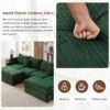 Modern Style 4 Seater Sofa Sectional Sofa Couch With Storage Space, Two Movable Ottomans, Two USB Ports, Two Cup Holders, A Phone Holder For Living Room - Green - Image 17