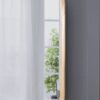 Square Mirror With Wood Frame, Wall Mirror For Living Room Bathroom Entryway - Brown - Image 9