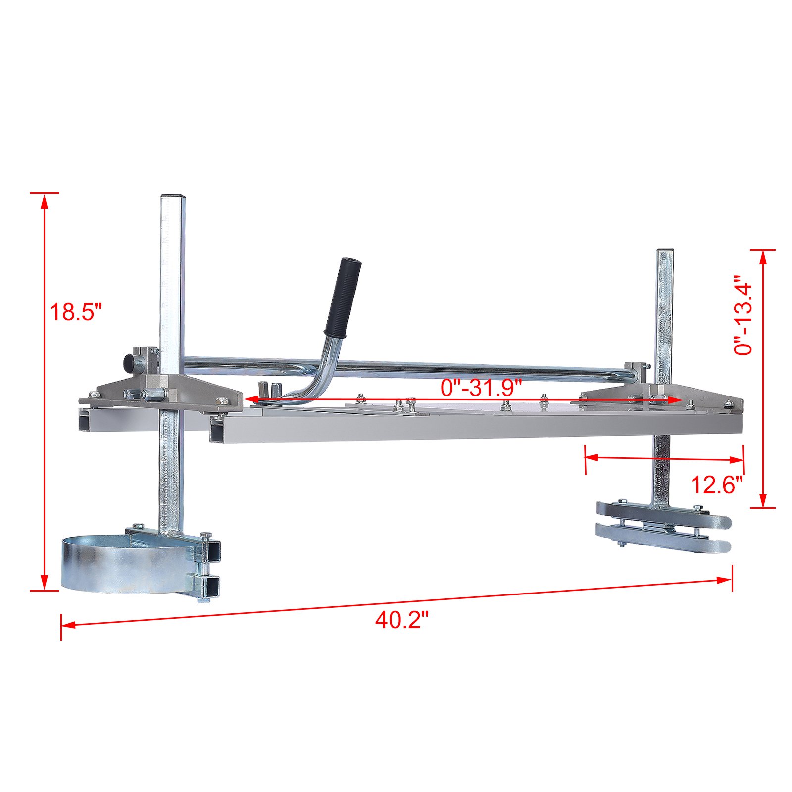 Portable Chainsaw Mill Aluminum Steel Planking Lumber For 14 To 36" Bar Size - Silver - Image 3