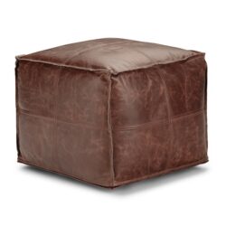 Sheffield - Square Pouf - Brown