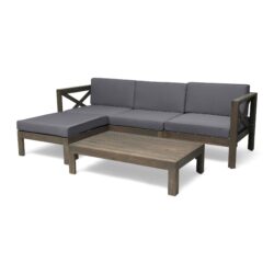 Alcove - L Shape Sofa Set - Dark Gray