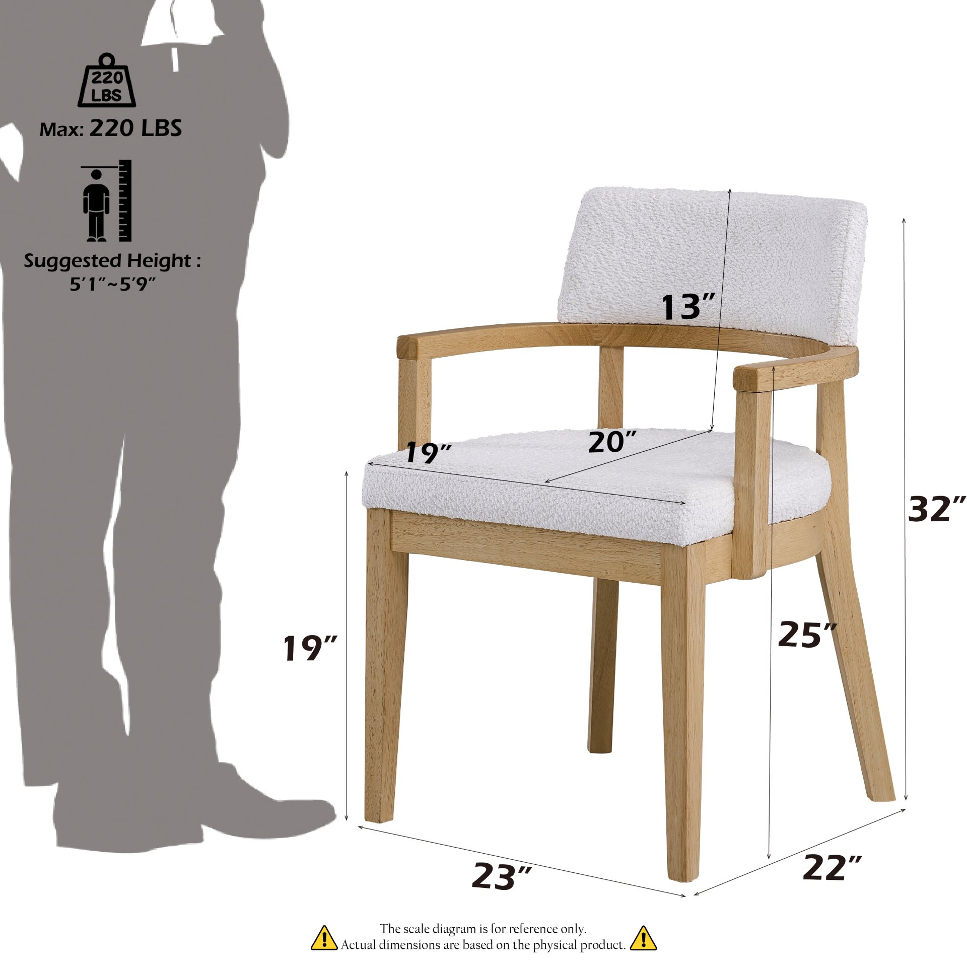 Kasem - 5 Piece Round Table With Matching Chair Dining Room Set - Oak - Image 4