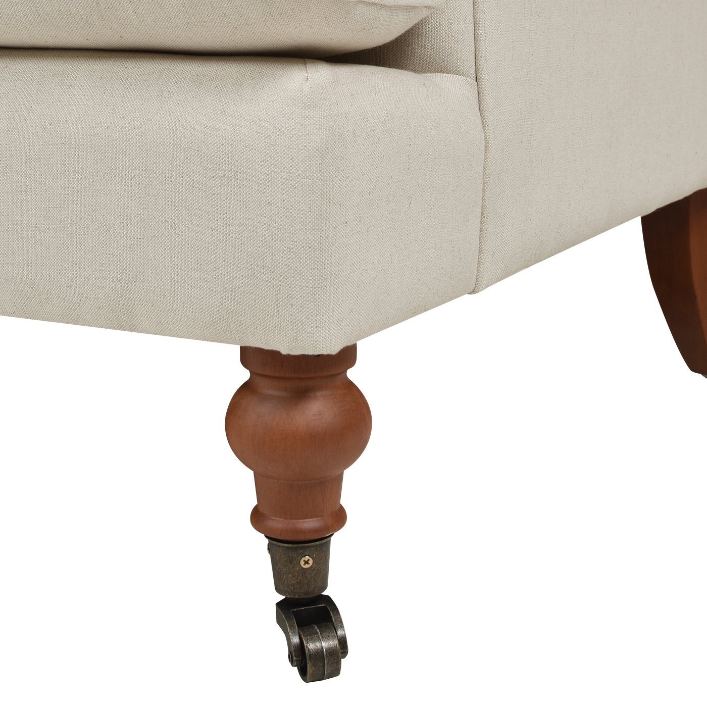 Alana Lawson - Accent Arm Chair Metal Casters - Light Beige - Image 4