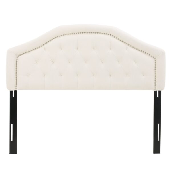 Kaarina - Contemporary Tufted Fabric Full / Queen Headboard - Ivory