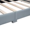 Queen & Twin Long Size Upholstered Platform Bed, Mother & Child Bed - Gray - Image 14