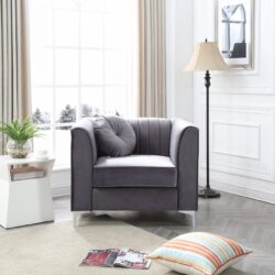 Contemporary Sloped Armchair - Gray