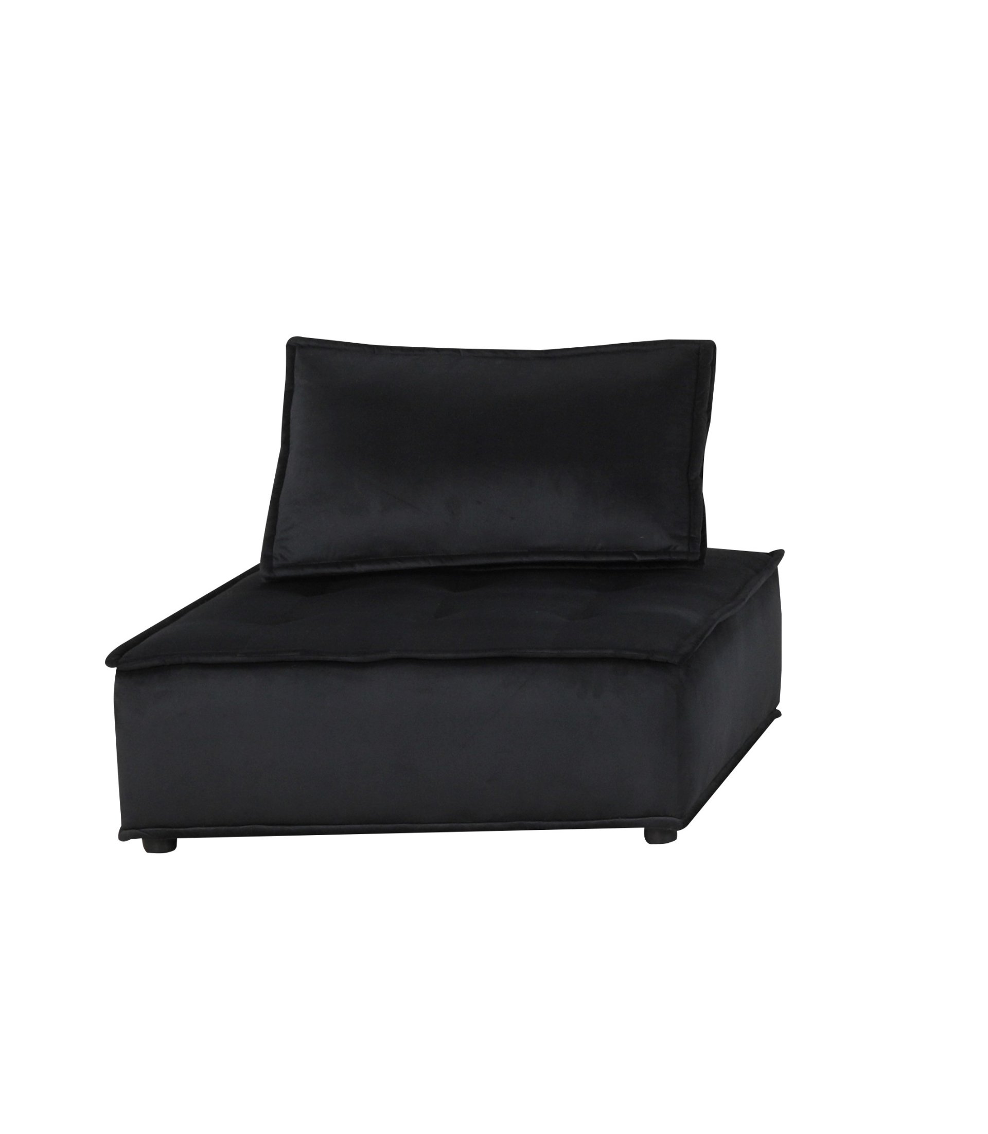 Anna - Velvet 4 Piece Sectional Sofa - Black - Image 2