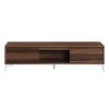 Raceloma - TV Stand (With LED) - Walnut / Chrome - Image 4