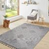 Guros - 4' X 6' Trellis Indoor / Outdoor Area Rug - White / Gray - Image 2