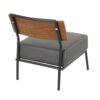 Fiji - Contemporary Chair - Gray / Walnut - Image 3
