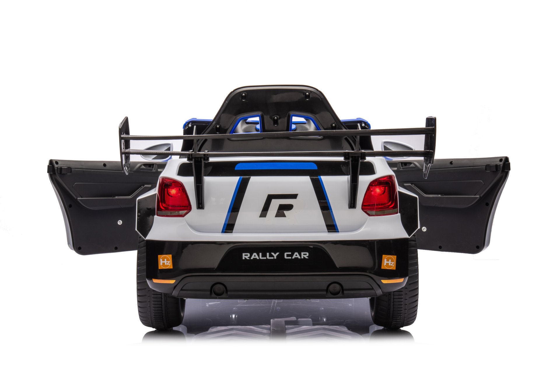12V4A 20W*2 One Button Start, Forward And Backward, High And Low Speed, Music, Front Light, Power Display, Two Doors Can Open, 2.4G R / C, Seat Belt Four Wheel Absorber Kids Ride On Car - Blue - Image 15