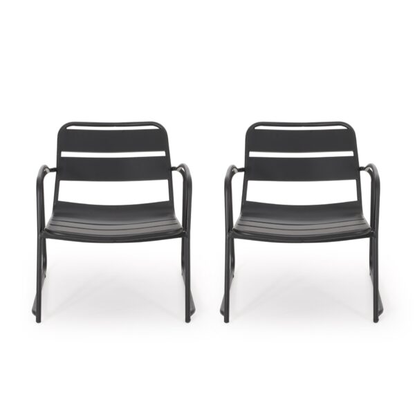 Modern Conrad Chair Outdoor Seating - Matte Black