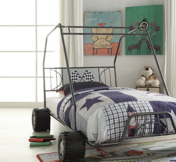 Xander - Twin Go Kart Bed - Gunmetal - Image 3