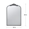 Classic Design Mirror With And Baroque Inspired Frame For Bathroom, Entryway Console Lean Against Wall - Black - Image 8