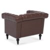 1 Seater Aesthetic Sofa For Living Room - Brown - Image 12