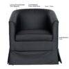 27.36" Wide Swivel Chair - Black - Image 14
