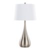 Pebble - Contemporary Table Lamp (Set of 2) - Nickel / White - Image 2