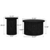 Coffee Table (Set of 2), Round Coffee Table, Modern Side Tables Accent End Table For Living Room - Black - Image 3