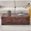 Luxurious Wood Grain Coffee Table With Fashion Texture Design - Walnut - Image 4