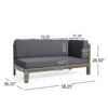 Brava - X Back Left Right Corner Bench Set - Dark Gray - Image 5