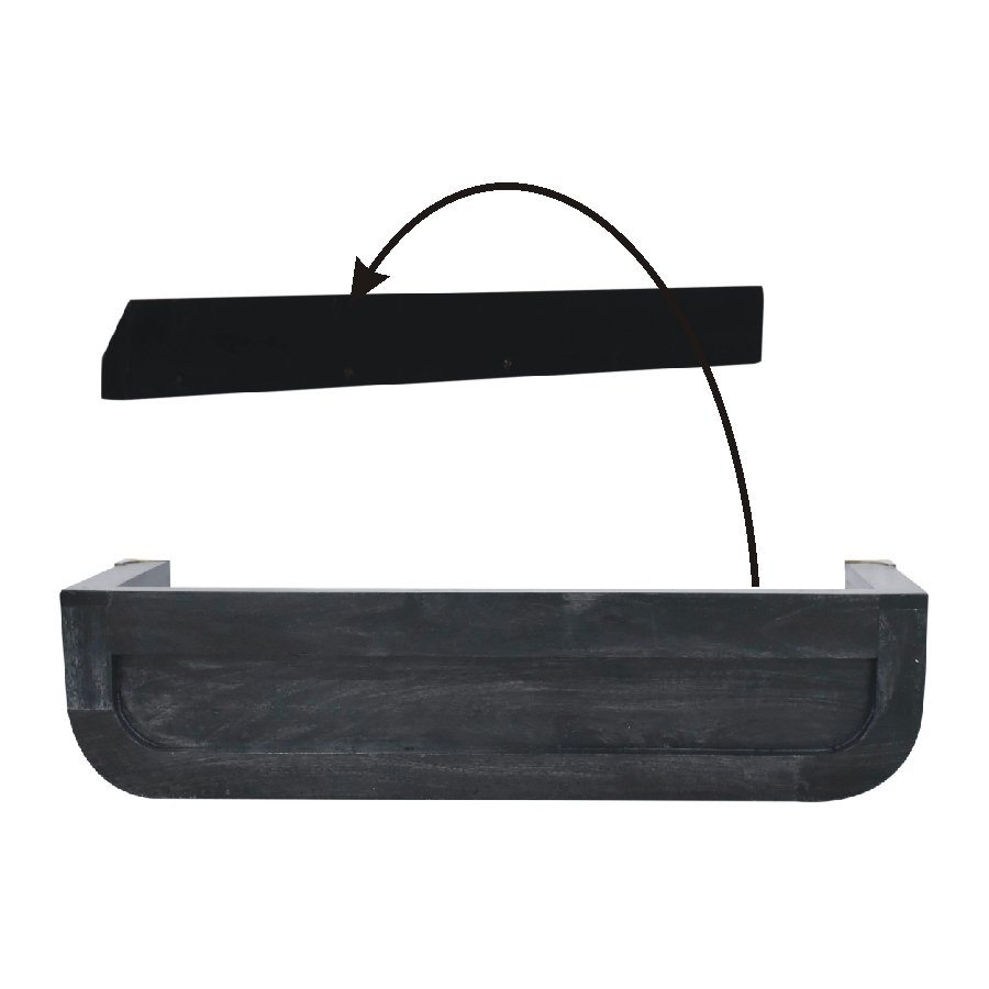 Indira - Floating Console Table - Black - Image 3