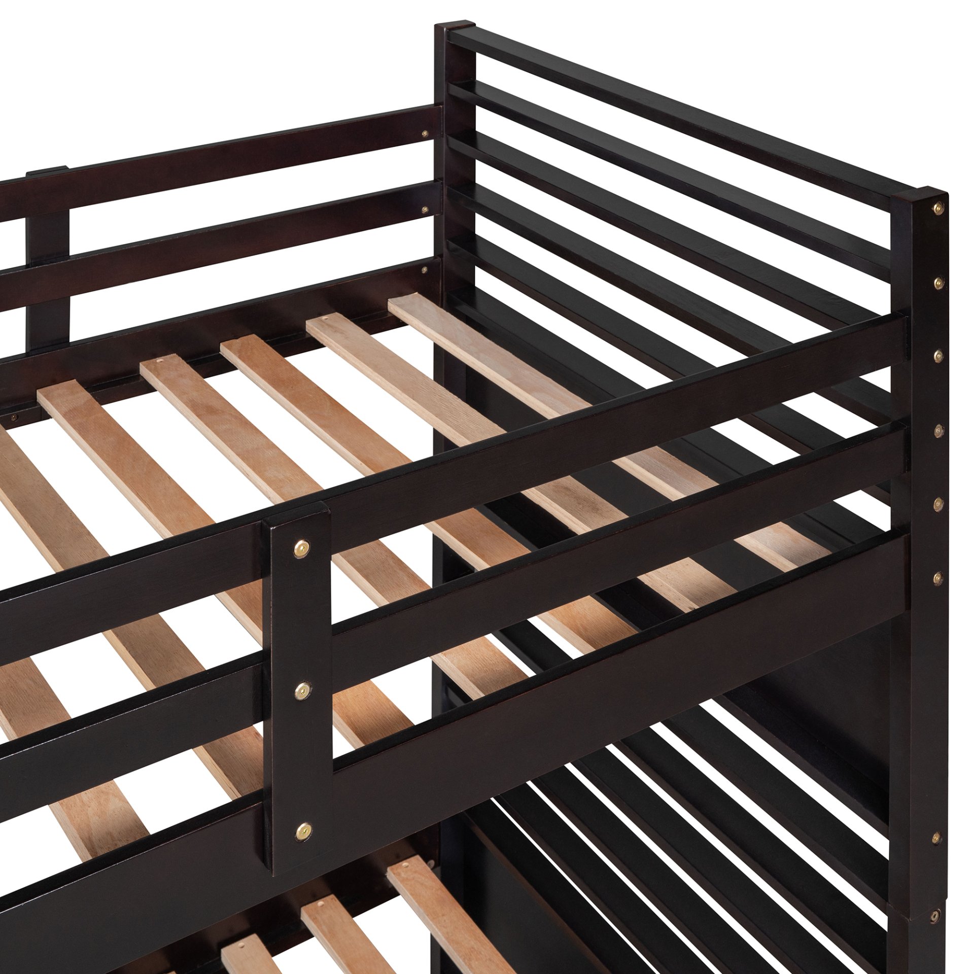 Twin Over Twin Bunk Bed With 2 Drawers - Espresso - Image 16