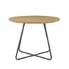 Modern Curved X Base Round Dining Table - English Ash - Image 2