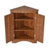 Triangle Bathroom Storage Cabinet With Adjustable Shelves, Freestanding Floor Cabinet For Home Kitchen - Brown - Image 13