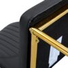 Luxury Simple Chair (Set of 6) Material High Resilience Dining Chair With Metal Leg - Black / Gold - Image 12
