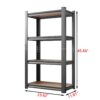 4 Layer Storage Rack, Adjustable Height Shelf, Suitable For Kitchen, Garage - Black - Image 3