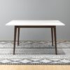 Levi - Modern Style Rectangular Dining Kitchen Table - Dark Brown / White - Image 5