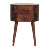 Mini Rounded Nightstand - Chestnut - Image 13