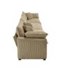 Luxurious Sophisticated Sofa Set With Soft Cushions Including 2 Single Sofas And A 3 Seater - Tan - Image 17