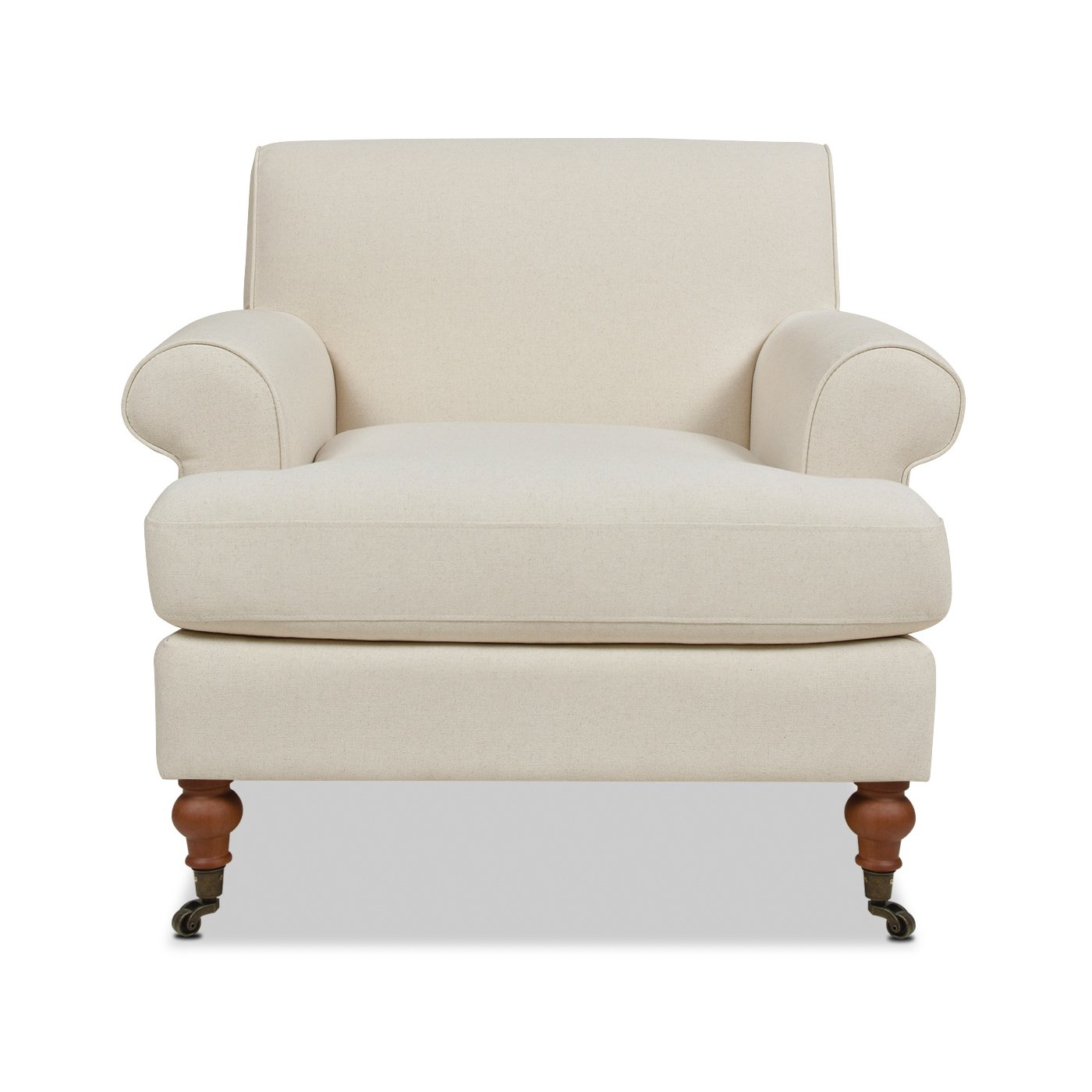 Alana Lawson - Accent Arm Chair Metal Casters - Light Beige - Image 8