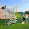 16Ft Trampoline With Basketball Hoop Pump And Ladder (Inner Safety Enclosure) With Soccer Goal - Orange - Image 7