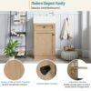 Bathroom Vanity With Reversible Resin Sink, Cabinet & Zinc Alloy Handles - Wood - Image 8