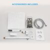 Dual Shower Head Wall Mounted Square Shower System With Rough In Valve, Stainless Steel And Brass - Chrome - Image 10
