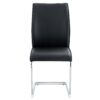 Luxurious And Minimalist Chair Covers, 2 High Elasticity Dining Chairs Metal Arched Legs - Black / Silver - Image 18