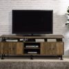Ensata II - TV Stand - Rustic Oak / Black - Image 8