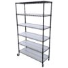 6 Tier 6000Lbs Capacity Nsf Metal Shelf Wire Shelving Unit, Heavy Duty Adjustable Storage Rack With Wheels & Shelf Liners For Commercial Grade Utility Steel Storage Rack - Black - Image 14