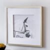 Wall Art Horse Animal Printing, Wall Decor Accent (Set of 2) - Golden / White - Image 6