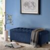 Shandra - Tufted Top Soft Close Storage Bench - Navy - Image 2