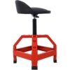Pneumatic 360 Degree Swivel Stool, Mechanics Rolling Creeper Seat, Heavy Duty Mechanics Stool - Red - Image 11