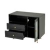 Modern Makeup Vanity Desk With Mirror And Lights Retractable Design Engineered Wood - Black - Image 10