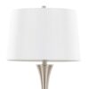 Lenuxe - Contemporary Table Lamp (Set of 2) - Nickel / White - Image 5