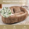 Bean Bag Sofa Lazy Sofa Durable Comfort Lounger High Back Bean Bag Chair Couch - Coffee - Image 5