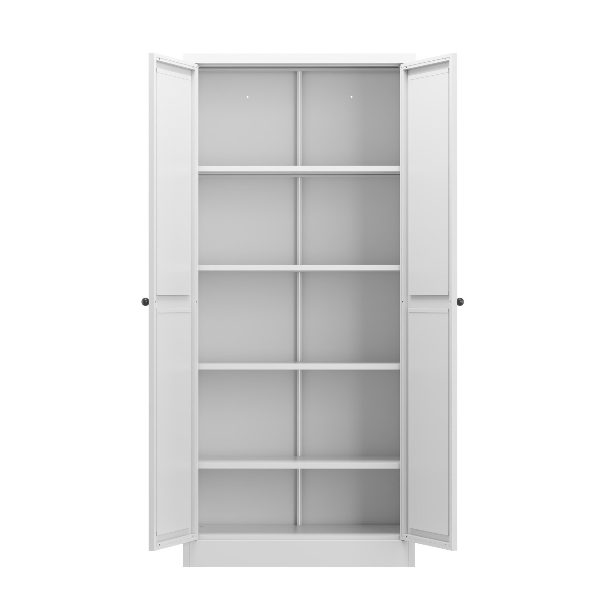 Metal Kitchen Pantry Cabinet With Adjustable Storage And 4 Heavy Duty Shelves - White - Image 7