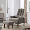 Modern Living Room Leisure Sofa Chair Design Home Adjustable Cozy Soft Chair - Gray - Image 2
