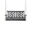 Alejandro - Acacia Wood Porch Swing With Slat Panel Seating - Dark Gray - Image 4